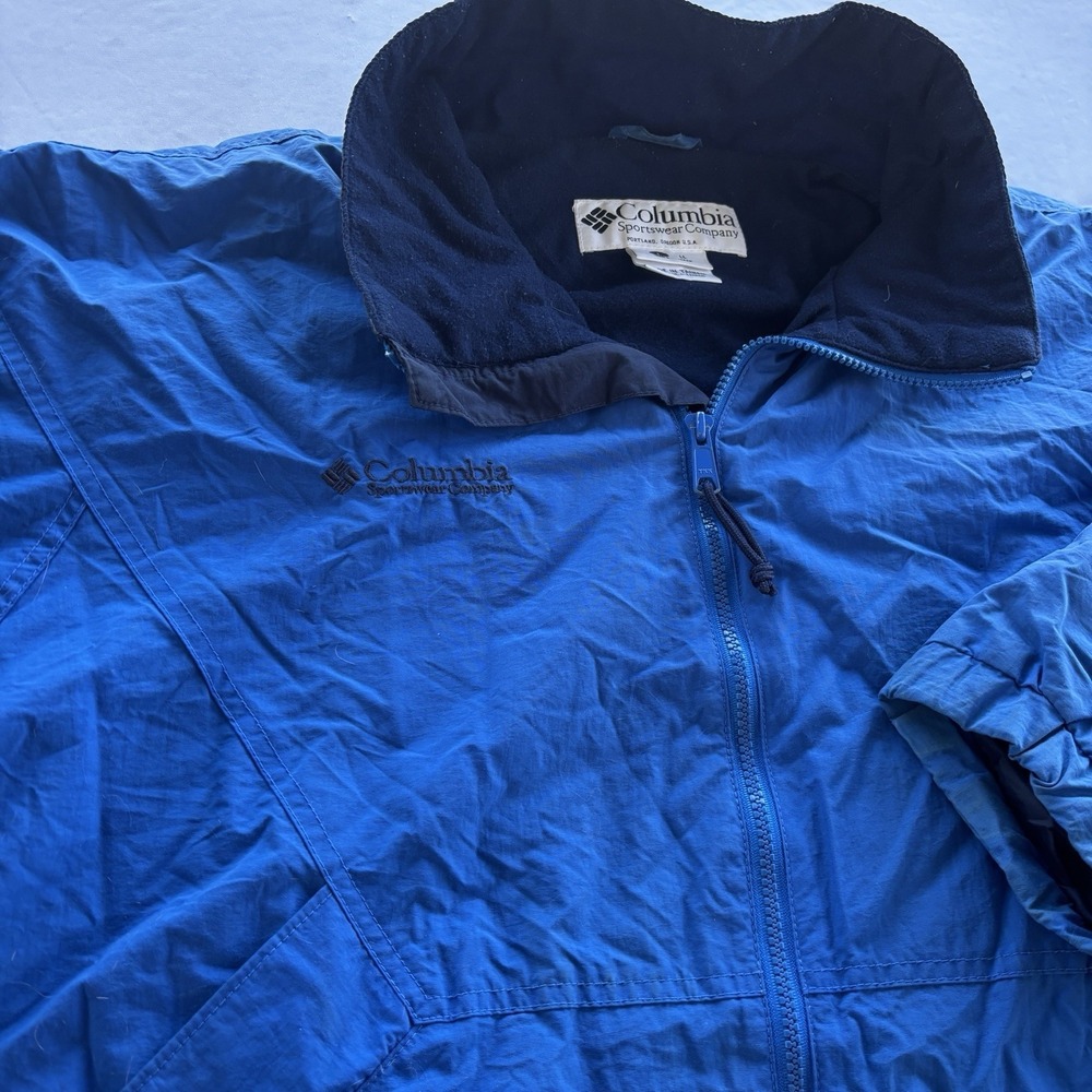 Vintage Columbia Sportswear Fleece Lined‎ Jacket Mens Large Made in Taiwan